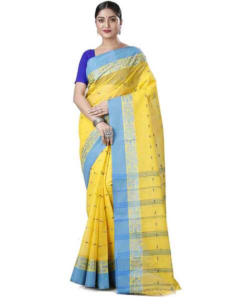 Search - Tag - Cotton Handloom Garad Silk Red Yellow Silk Sarees