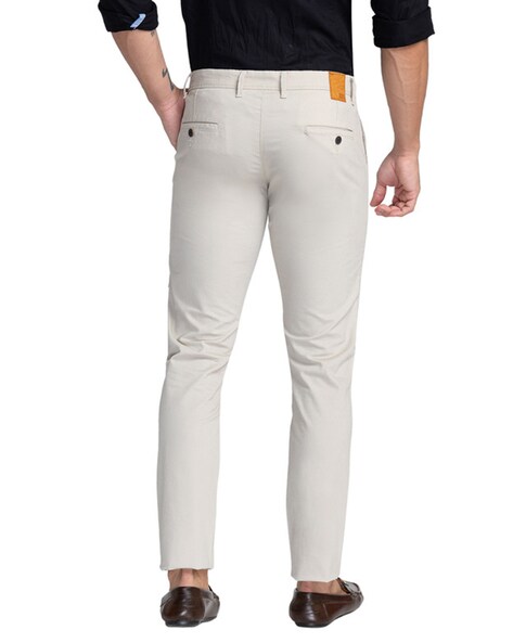 Buy Oxemberg Black Straight Fit Flat Front Trousers for Mens Online @ Tata  CLiQ