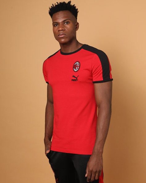 Red on sale puma shirt