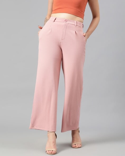 Buy online Baby Pink Formal Trousers from bottom wear for Women by Yepme  for ₹450 at 70% off | 2024 Limeroad.com