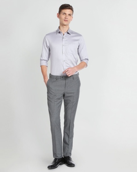 Buy Charcoal Grey Trousers & Pants for Men by CODE BY LIFESTYLE Online |  Ajio.com