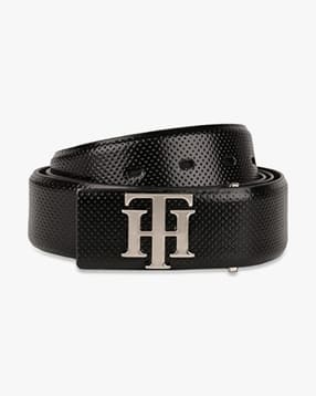 tommy hilfiger Leather Belt with Palque Buckle Closure-picture-29