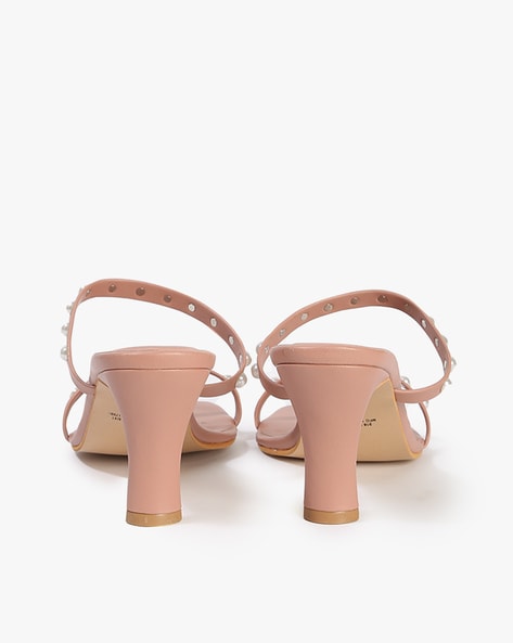 Pearl best sale sandals heels