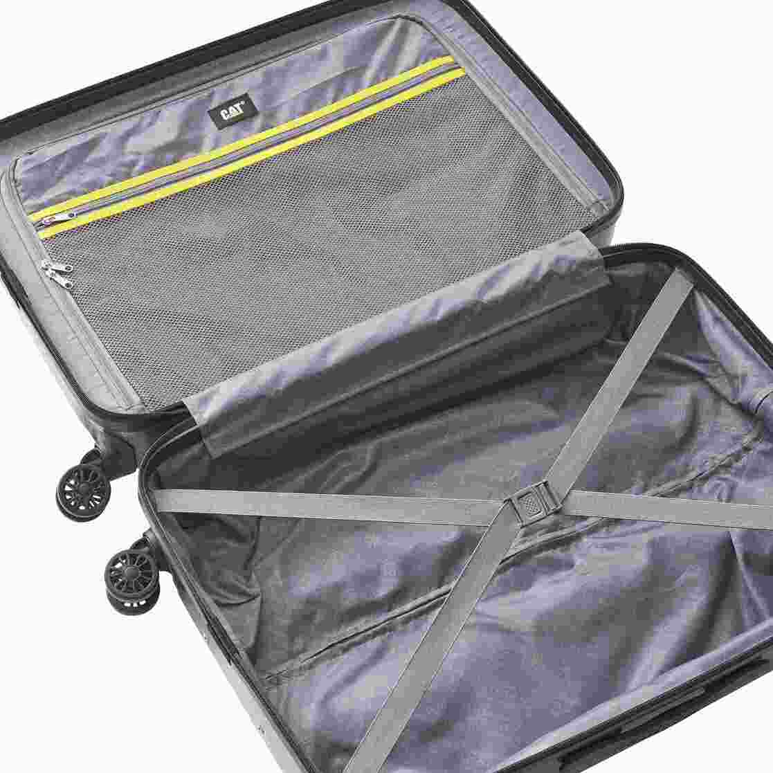 D 2.0 34 Ltrs 55 Cms ABS Small Cabin Luggage Trolley Travel Bag