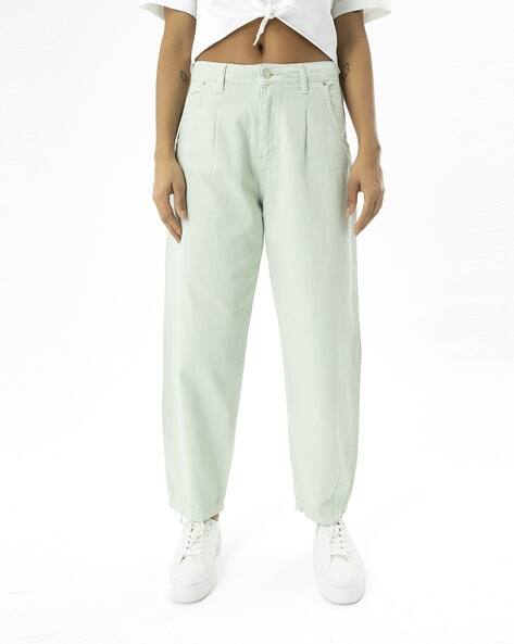 SAM Pleated Boyfriend Jeans