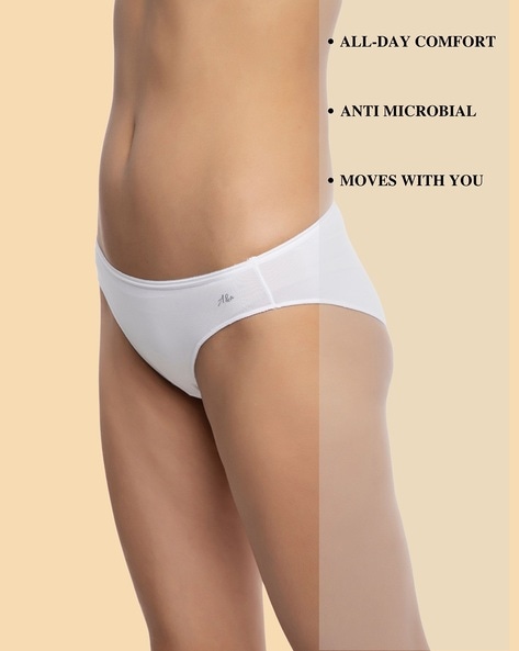 AshleyandAlvis Women Bikini Grey, White Panty - Buy AshleyandAlvis Women  Bikini Grey, White Panty Online at Best Prices in India