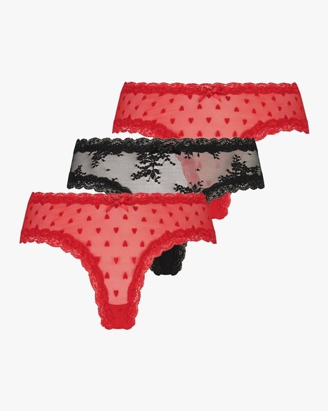 Buy Red & Black Panties for Women by Hunkemoller Online
