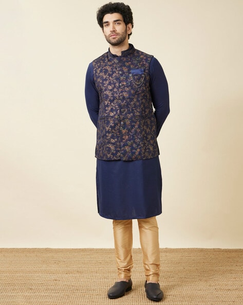Buy Peach Ethnic Suit Sets for Men by MANYAVAR Online | Ajio.com