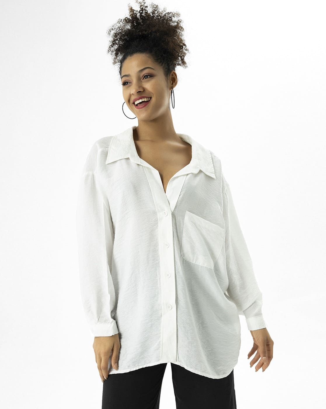 ☆OY☆ OVERSIZE LAYERED CHECK SHIRTS-WHITE -1117Wx1400H-469489553-