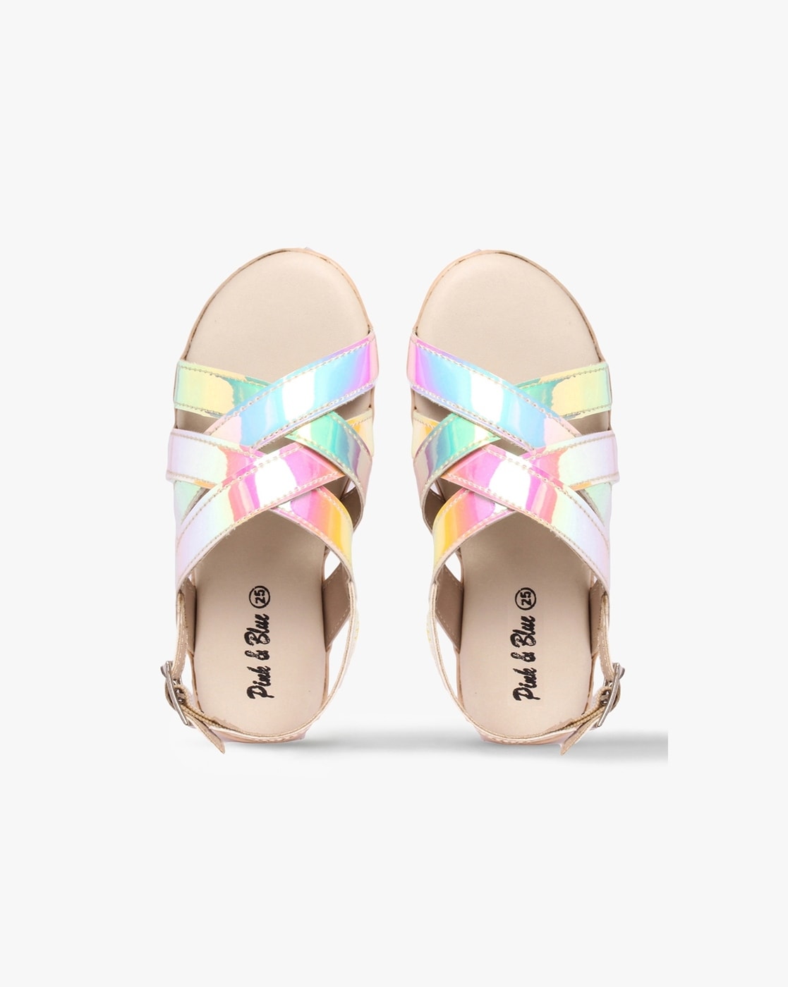 Pink best sale holographic sandals