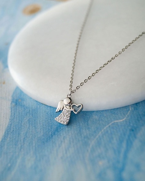 Sterling Silver Fairy Charm Necklace 16 inch