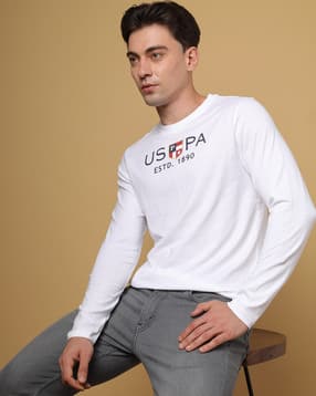 u.s. polo assn. Logo Print Slim Fit Crew-Neck T-Shirt-picture-29