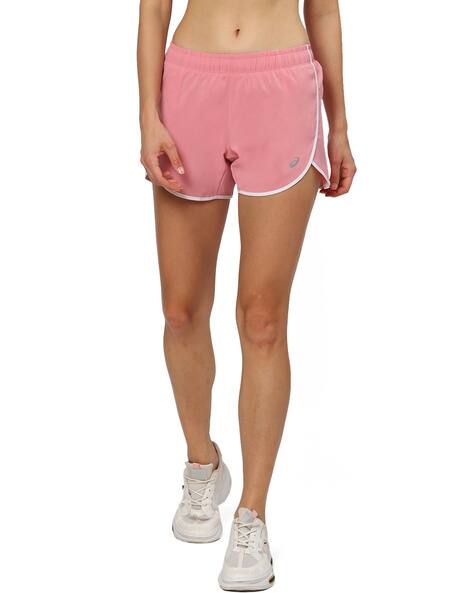 asics pink shorts