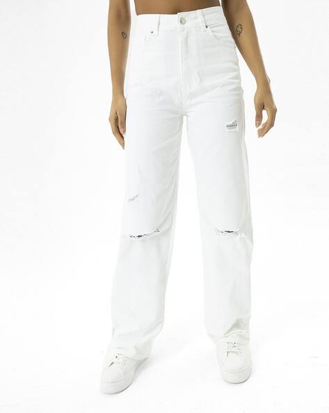 Baggy Jeans White Distressed Jeans Womens Buy White Jeans Jeggings