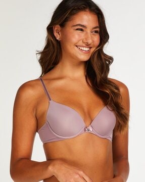 Buy Triumph Purple Under Wired Padded Push Up Bra for Women Online