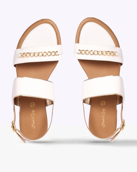 Shoetopia Women and Girls White Flat Sandal : Amazon.in: Fashion