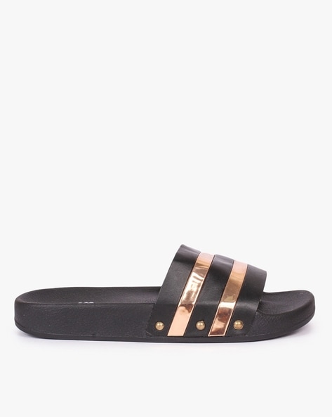 Black wide fit discount sliders