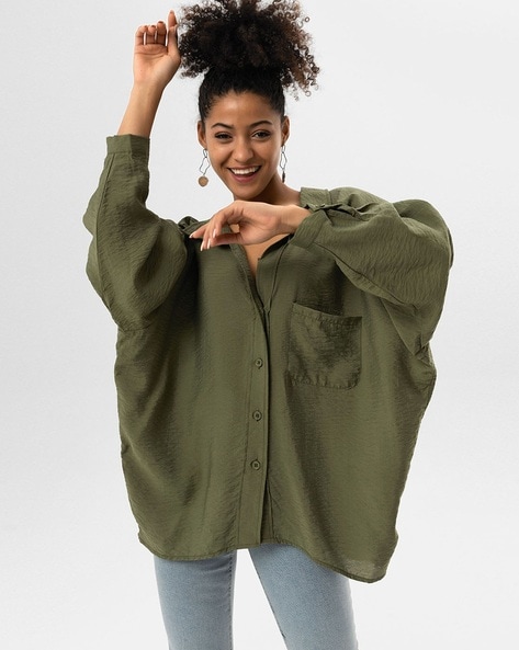 Loose Fit Shirt with Patch Pocket
