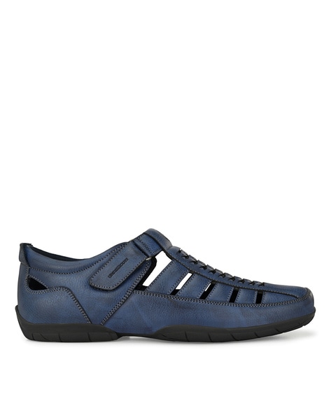 Dark Blue Lightweight Casual Wear Buckle Type Synthetic Leather And Pu Sole  Sandal For Unisex at Best Price in Dehradun | Trilok Boot House