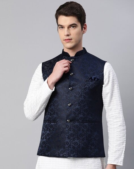 Buy Navy Blue 3 Piece Ethnic Suit for Men by Essas Club Online Ajio