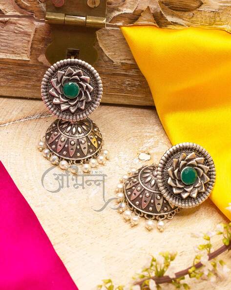 Buy online 2025 oxidized jhumkas