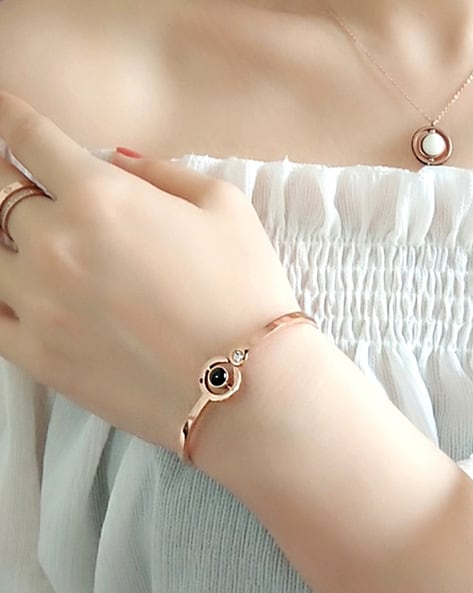 Buy Rose Gold Bracelets  Bangles for Women by Yellow Chimes Online   Ajiocom