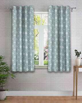 set of 2 printed window curtains