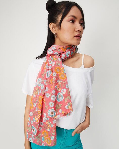 Floral Print Scarves Scarf Price in India