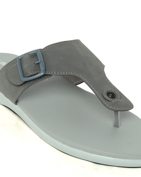 Paaduks Sko Grey Flat Sandals For Men | Sepia Stories