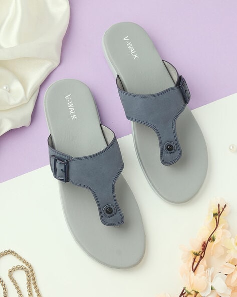 Buy Blue Flat Sandals for Women by V WALK Online Ajio