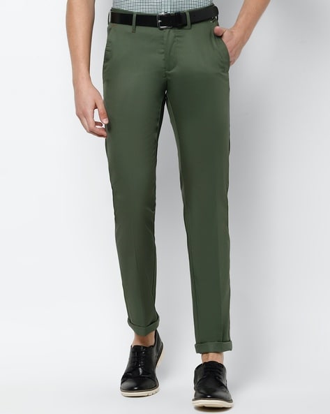 Allen Solly Slim Fit Flat-Front Chinos