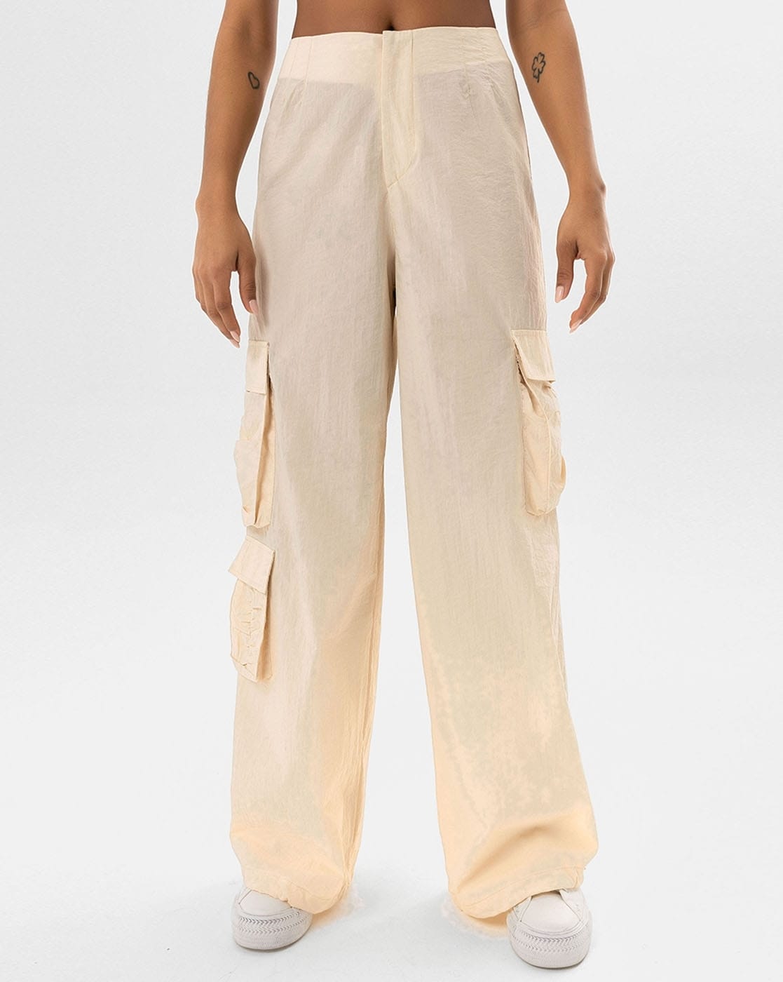 Buy Beige Trousers & Pants for Women by SAM Online