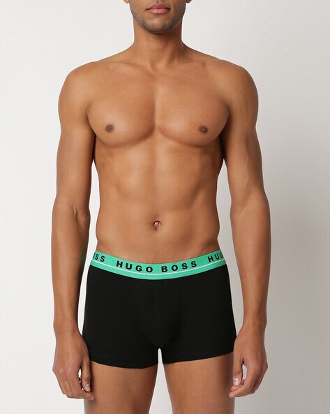 Logo Waistband Stretchable Microfibre Trunks