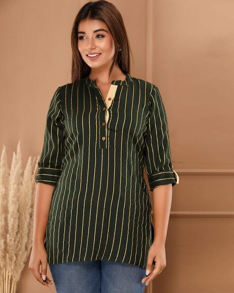 Buy online Green Solid Straight Kurti from Kurta Kurtis for Women by Kami  Kubi for ₹409 at 73% off | 2024 Limeroad.com