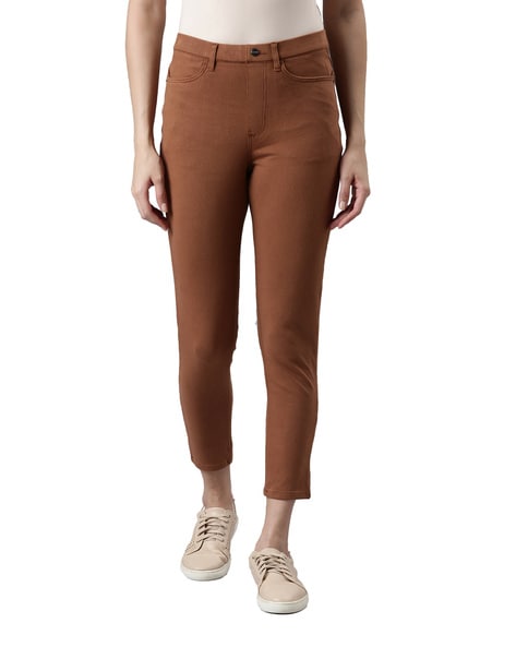 Buy Light Brown Jeans & Jeggings for Women by GO COLORS Online