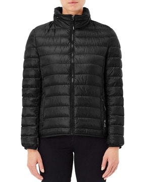 Packable down funnel store neck puffer jacket