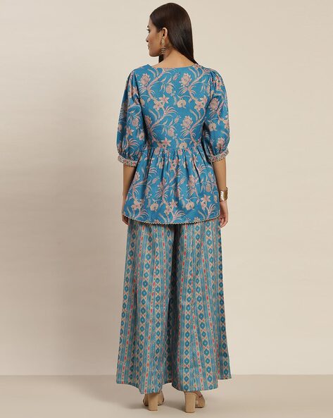 Casual Wear Blue Printed Palazzo at Rs 330/piece in Jaipur