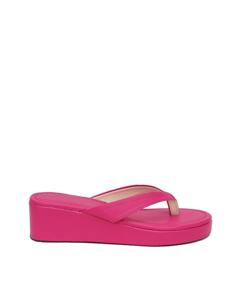 Neon pink platform online sandals