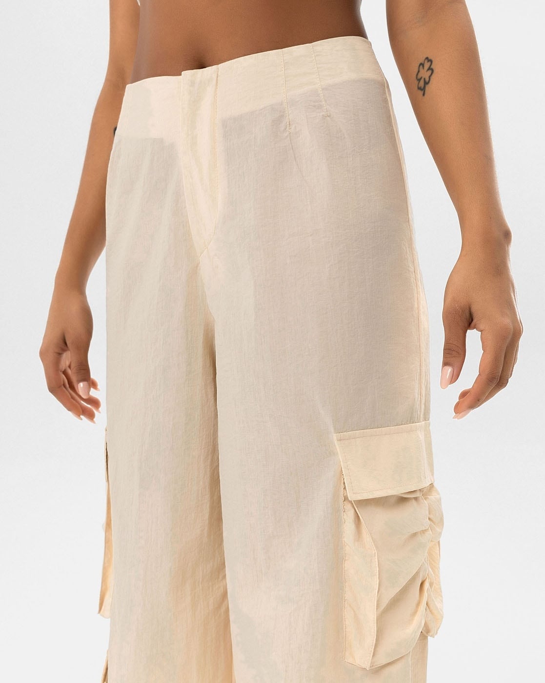 Flashback High Waisted Cargo Pant, Beige