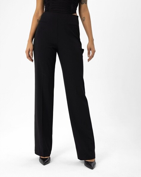 Buy Black & White Trousers & Pants for Women by ONLY Online