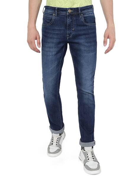 Men Mid-Wash Slim Fit Jeans