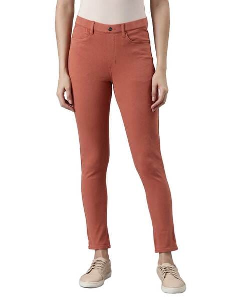Buy Maroon Jeans & Jeggings for Women by GO COLORS Online
