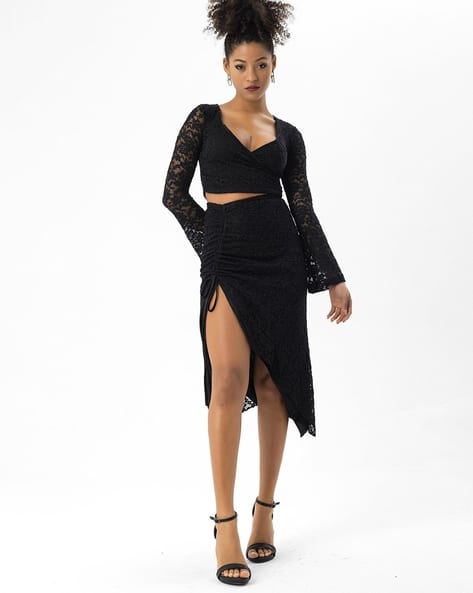 Lace Top & Skirt Set