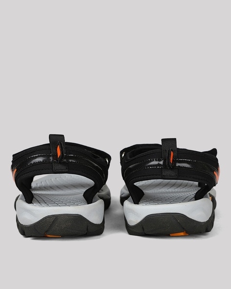 Buy Black Orange Sandals for Men by Campus Online Ajio