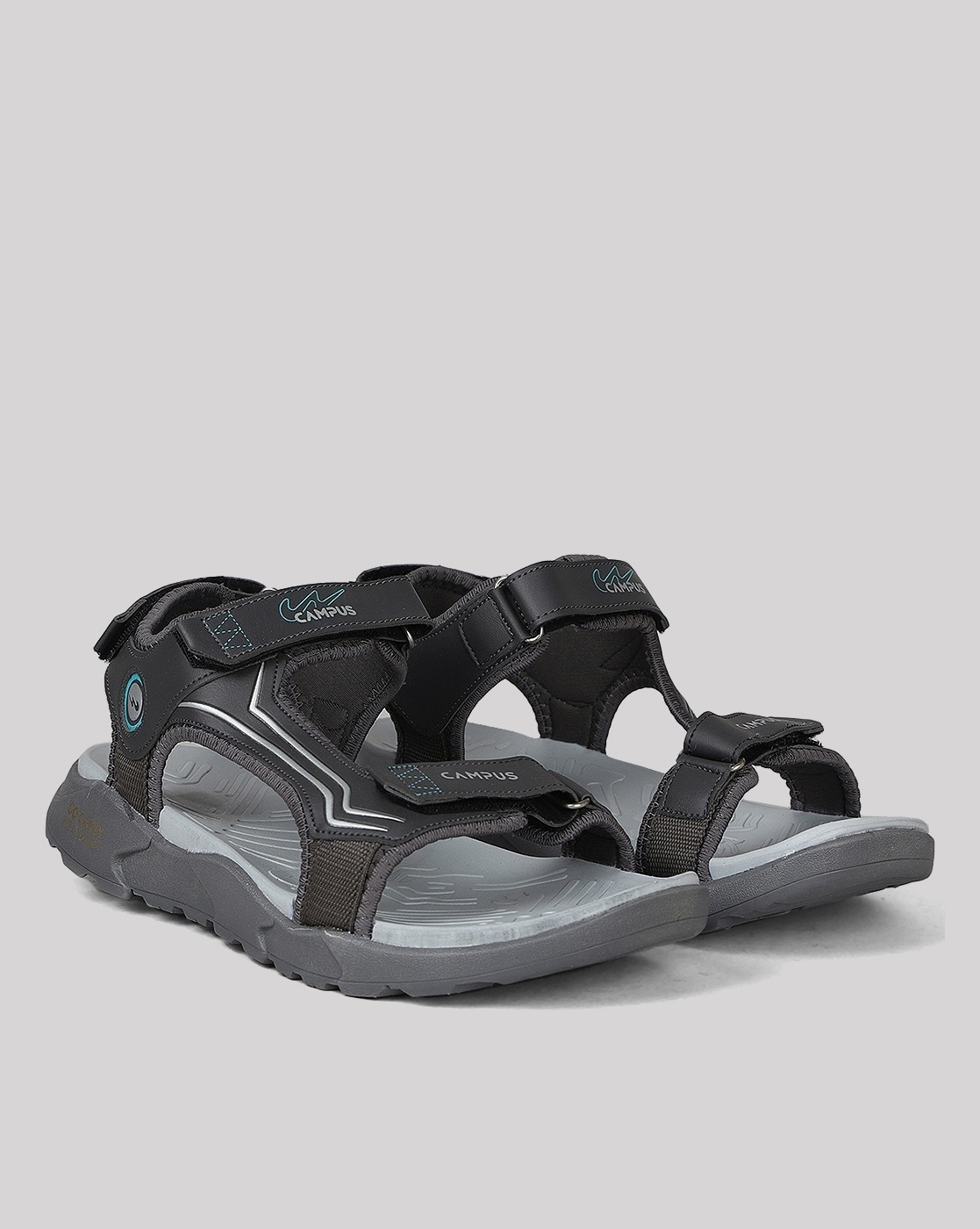 Dark-grey Women Sandals With Block Heels | Walktrendy