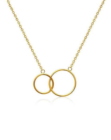 925 Gold Plated Double Circle Karma Necklace – Vivi Vie