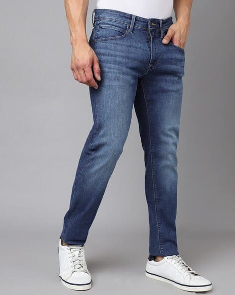 Pepe Jeans Men Vapour Mid-Wash Slim Fit Jeans