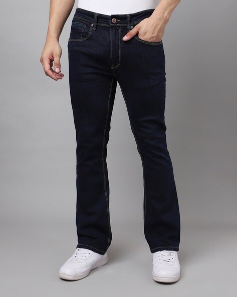 Light-Wash Slim Fit Bootcut Jeans