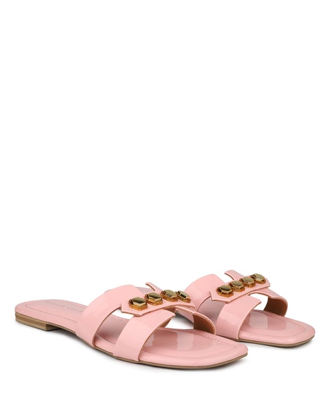 Caplat Pink Slip-On Sandals | La Petite Garçonne