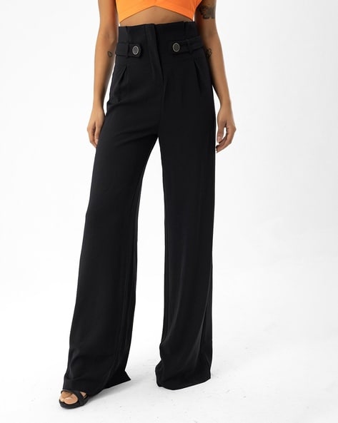 Black Paperbag Trousers | New Look